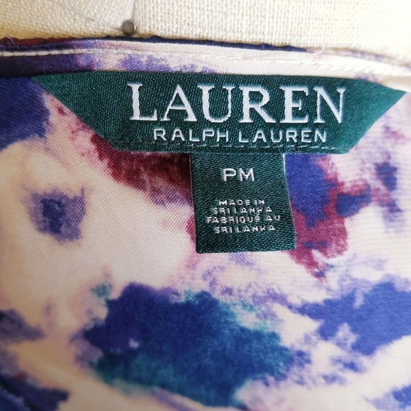 Ralph Lauren |‎ Peplum Print Top, size M - Picture 6 of 8